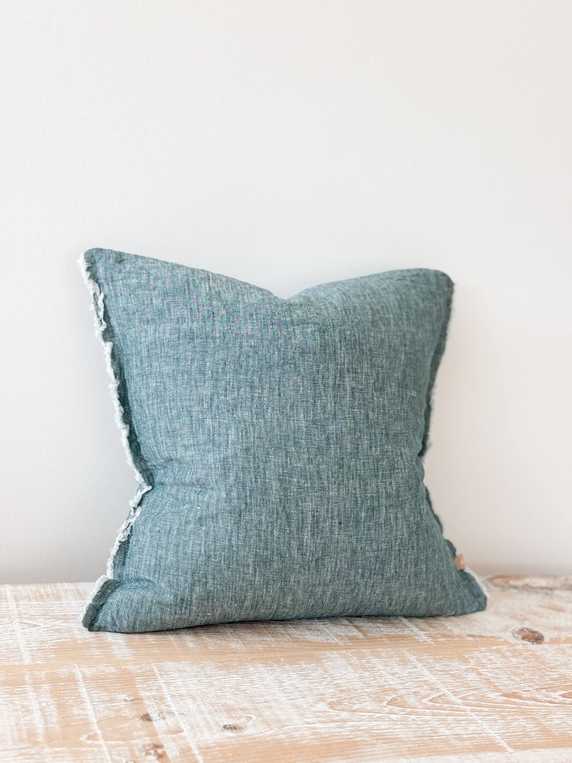 Esmee Washed Dark Teal Cushion Cover, 45x45cm - Bridgnorth Furniture