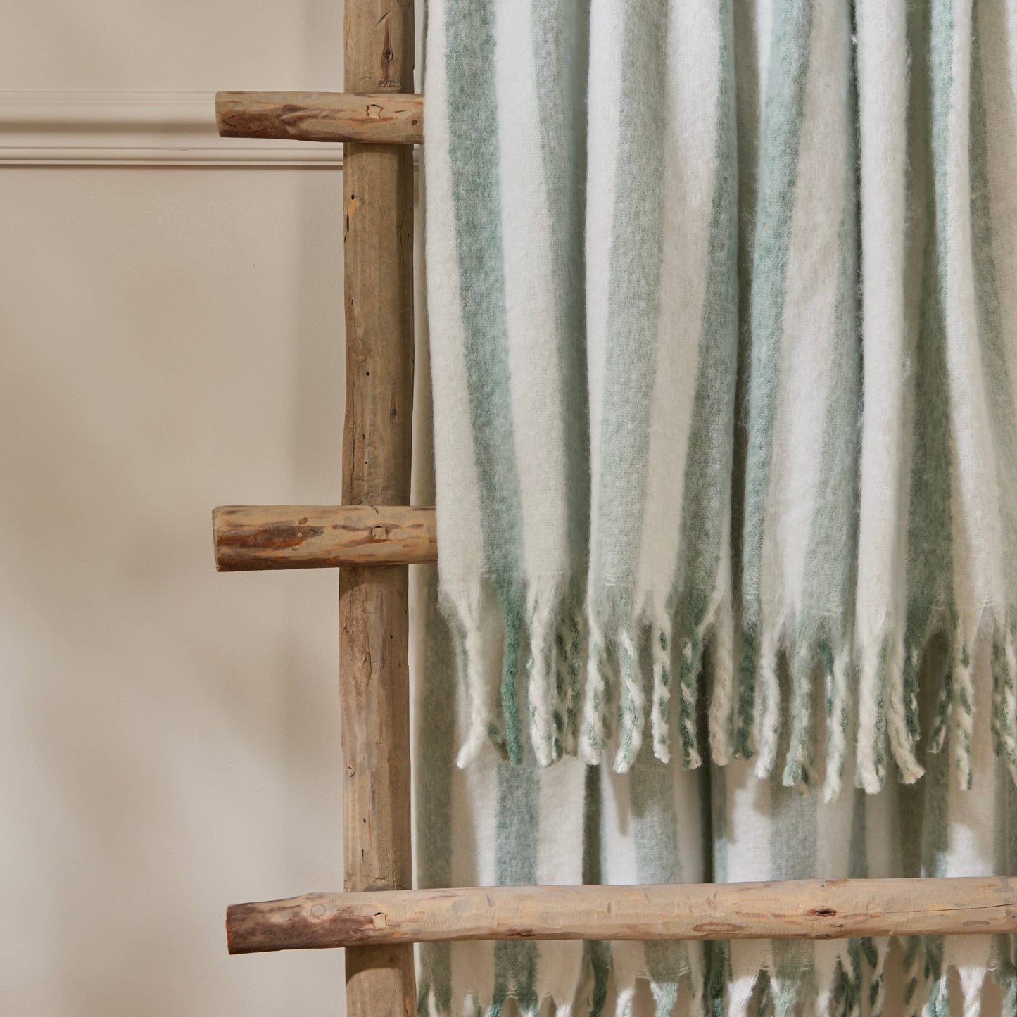 Beechwood Woven Stripe Throw Moorland Green - Bridgnorth Furniture