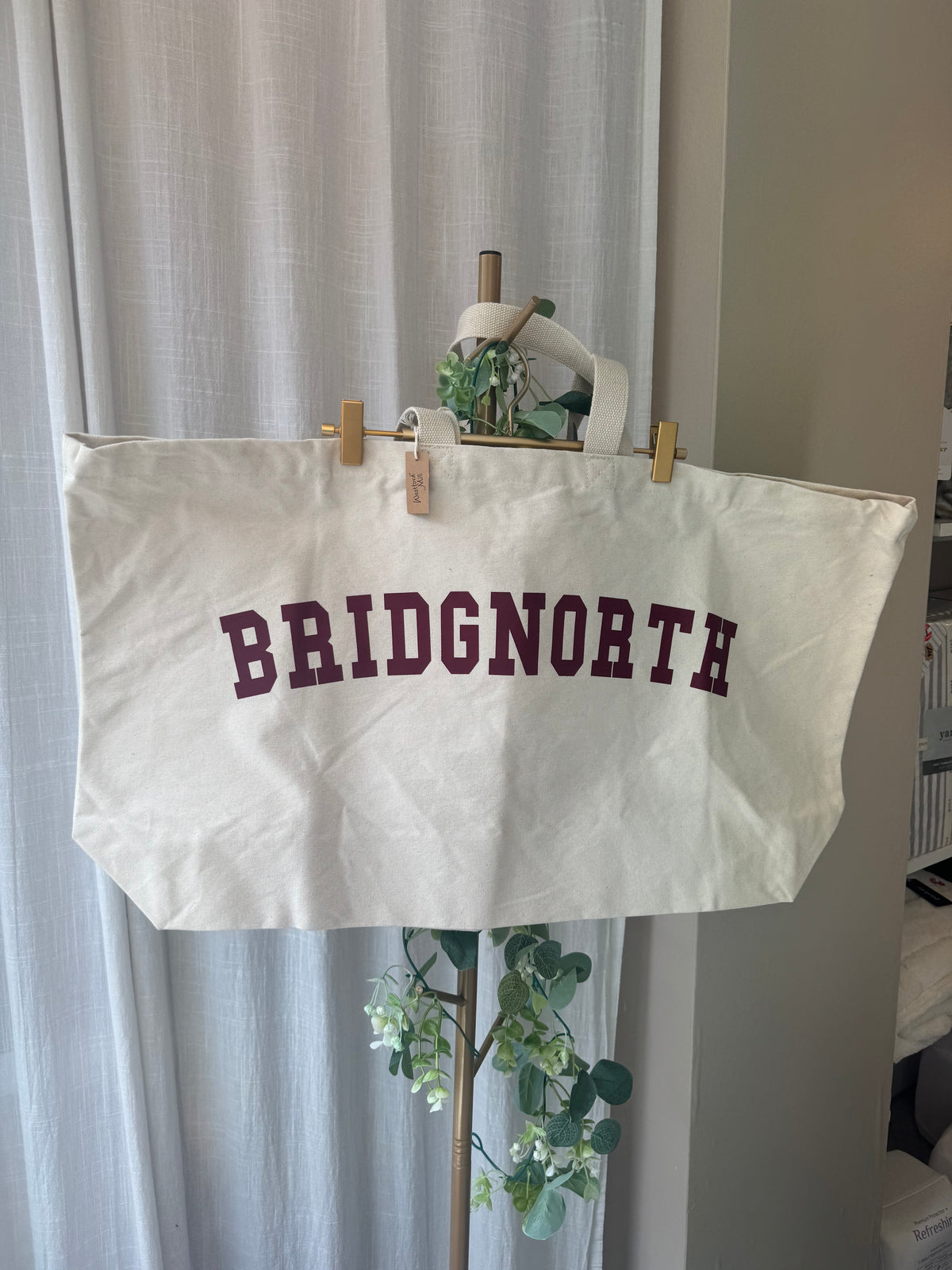 Oversized Tote | Custom Bridgnorth Tote | Organic Tote Bag