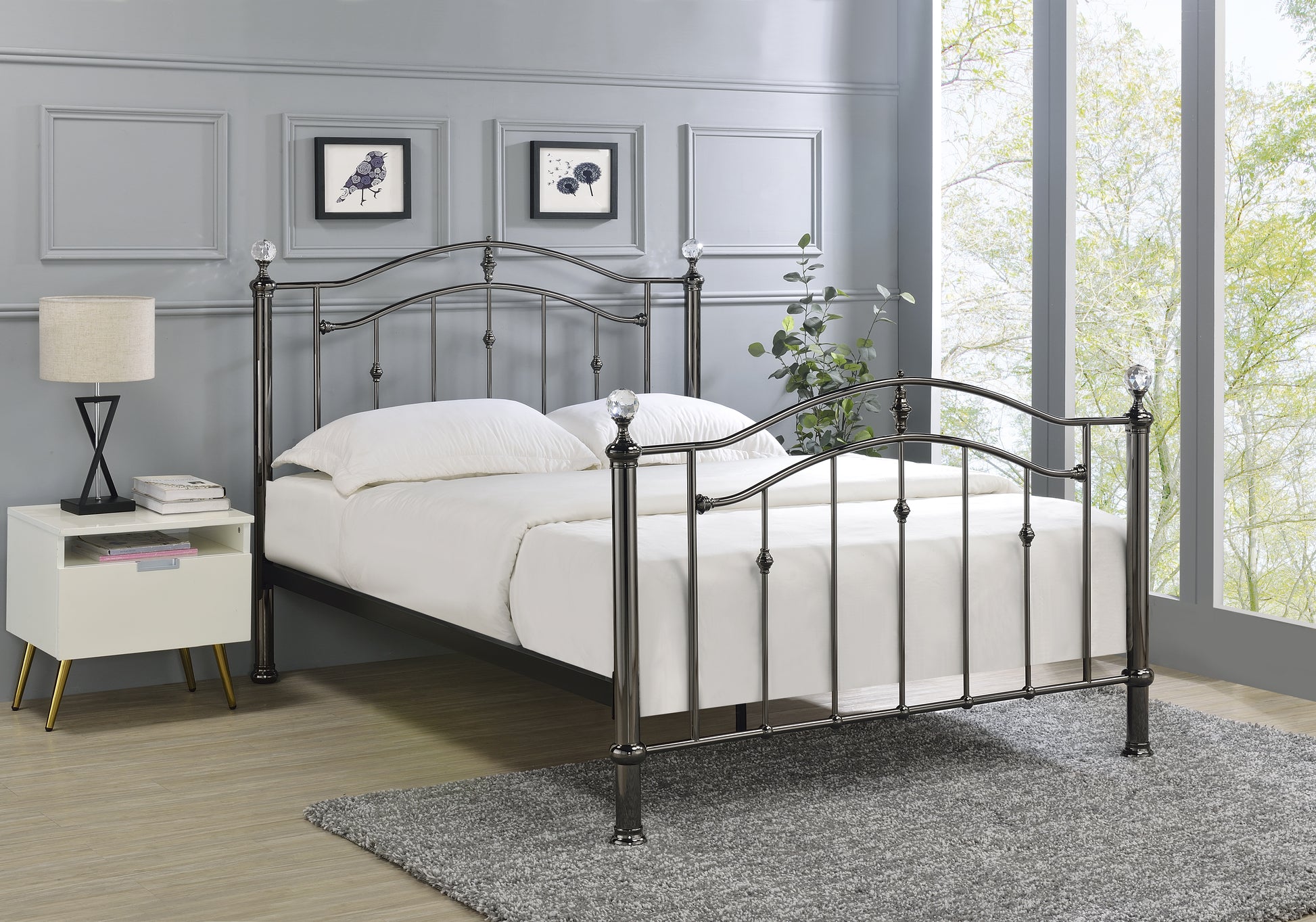 Callisto Chrome Bed Frame - Bridgnorth Furniture