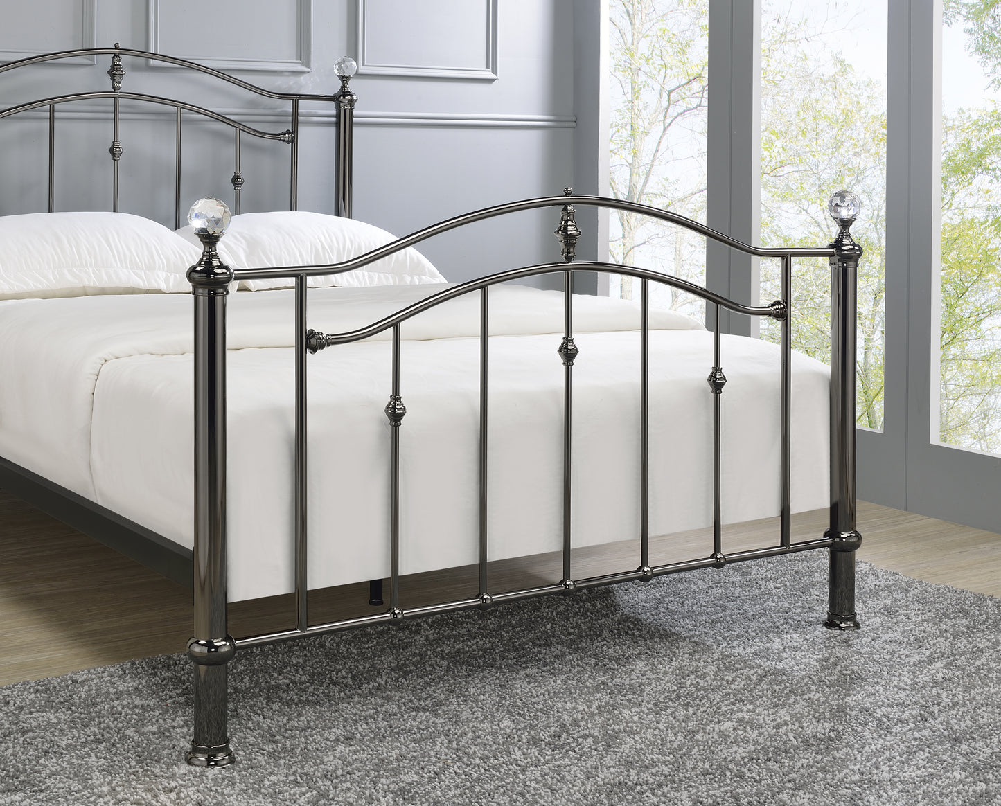 Callisto Chrome Bed Frame - Bridgnorth Furniture