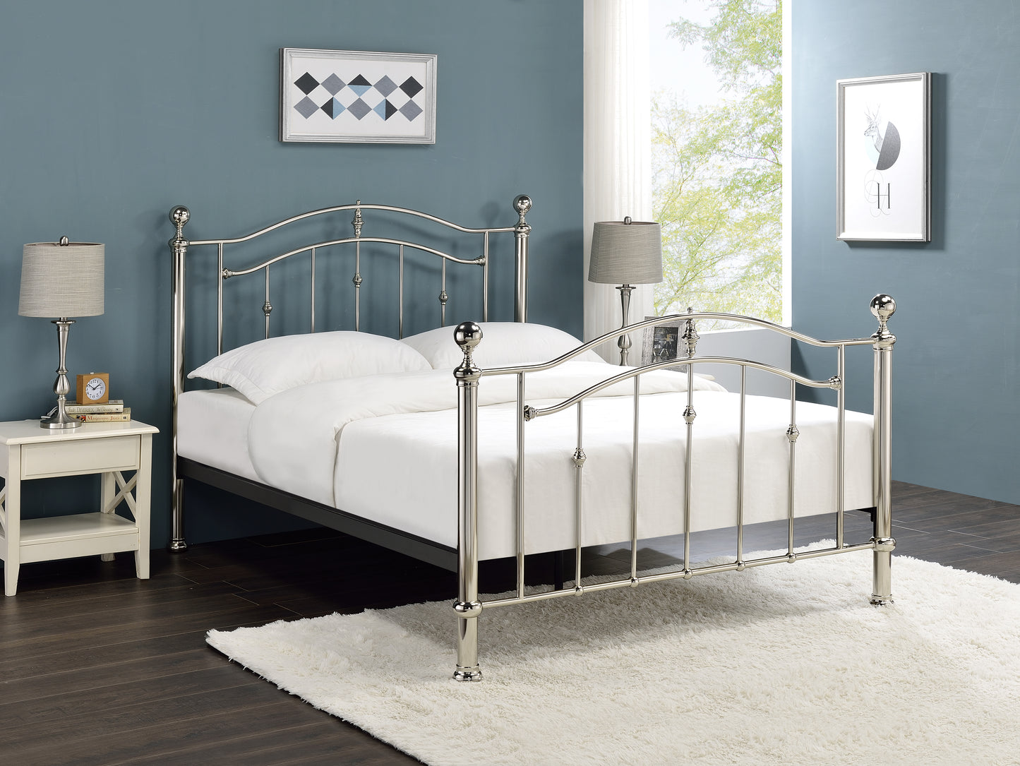 Callisto Chrome Bed Frame - Bridgnorth Furniture