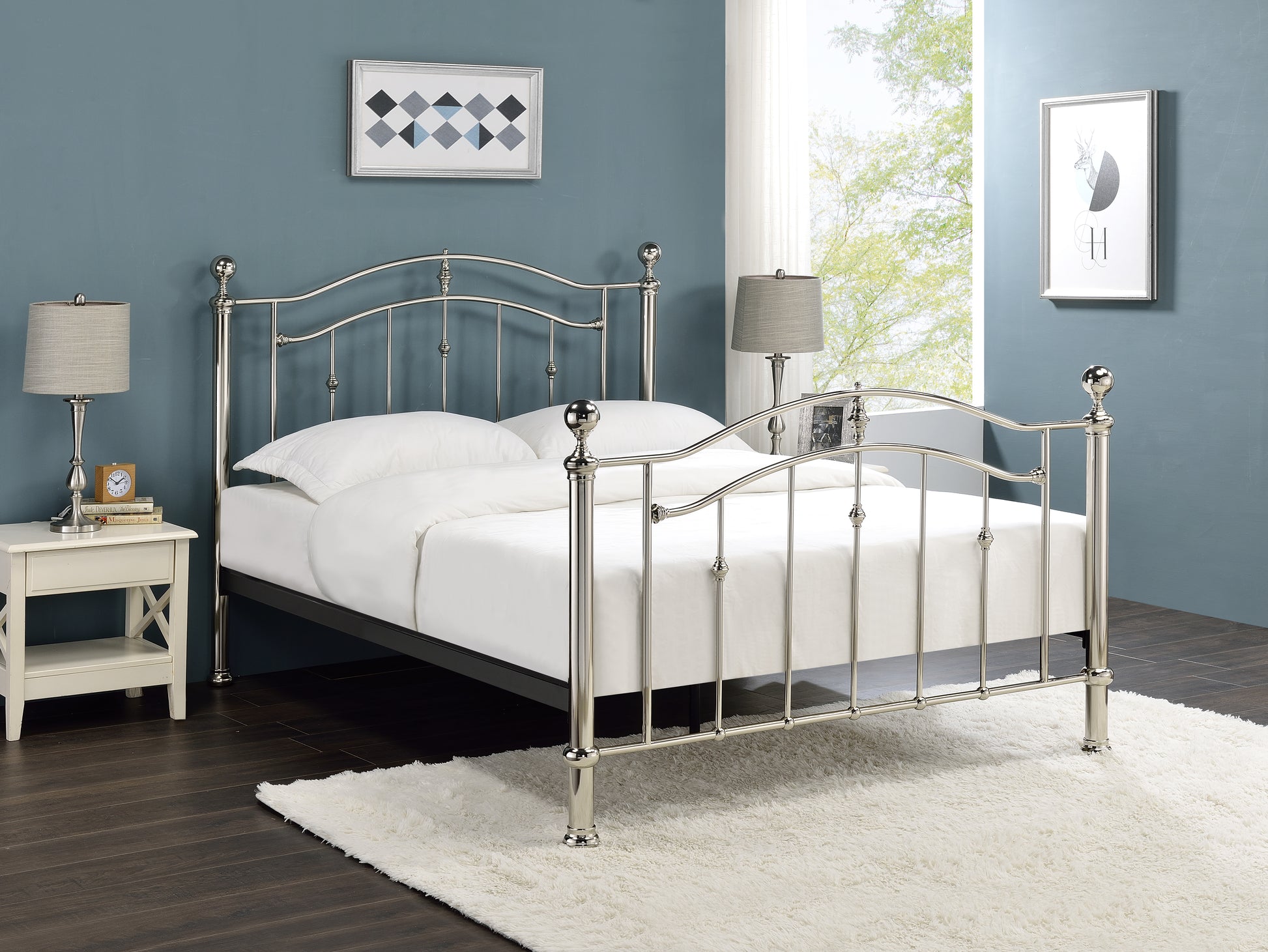Callisto Chrome Bed Frame - Bridgnorth Furniture
