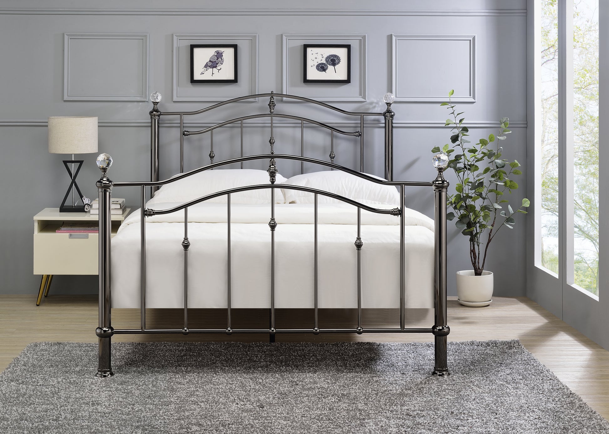 Callisto Chrome Bed Frame - Bridgnorth Furniture