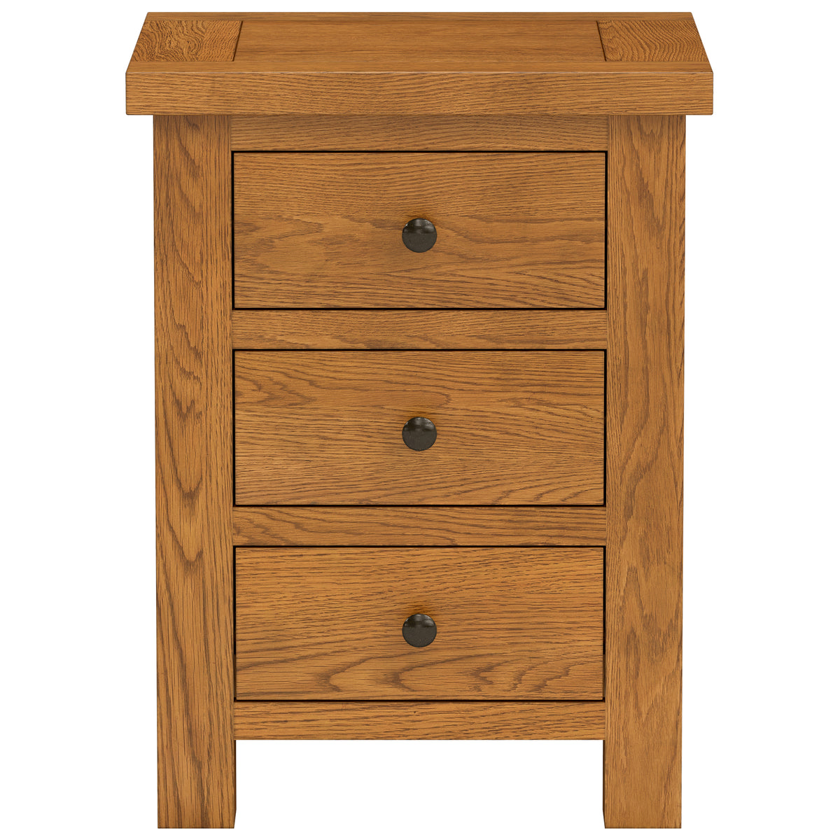 Drayton Rustic 3 Drawer Bedside Table - Bridgnorth Furniture