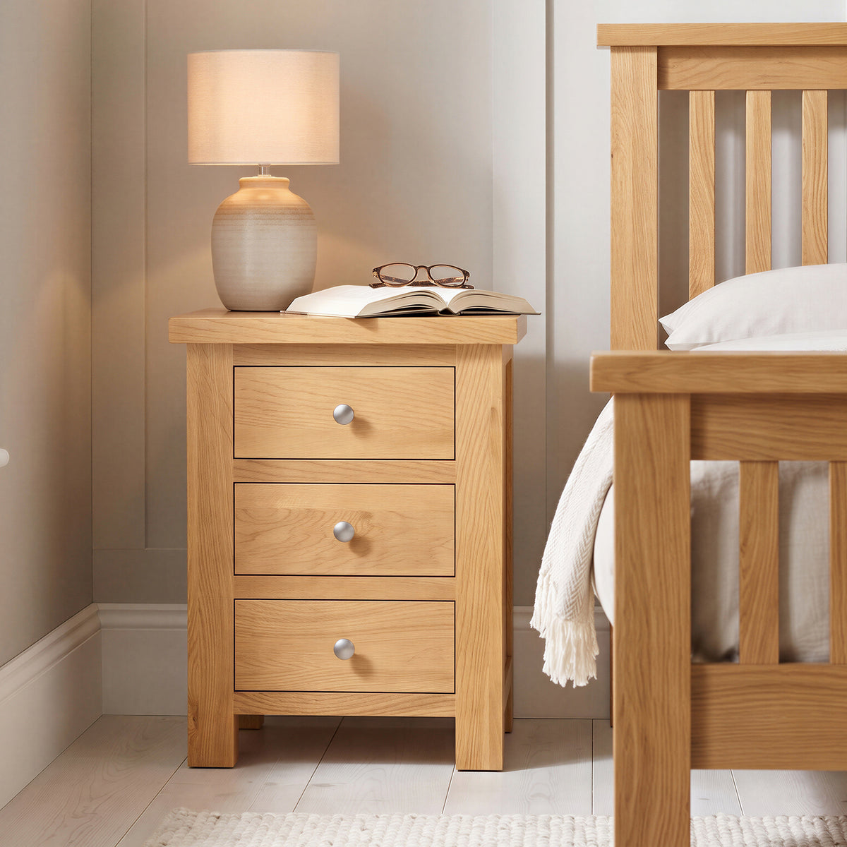 Drayton 3 Drawer Bedside