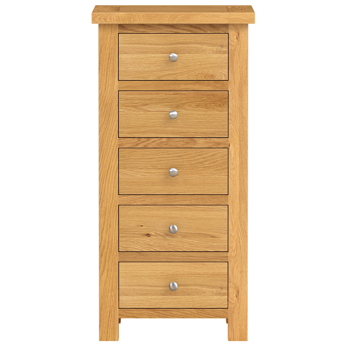 Drayton Oak 5 Drawer Wellington