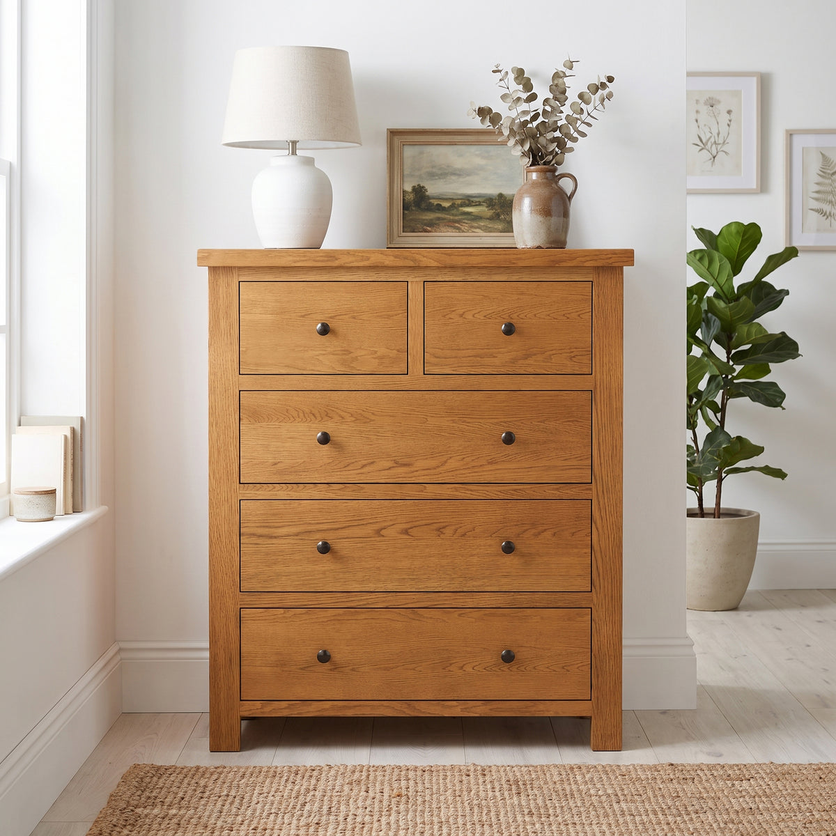 Drayton Rustic 2 + 3 CHEST - Bridgnorth Furniture