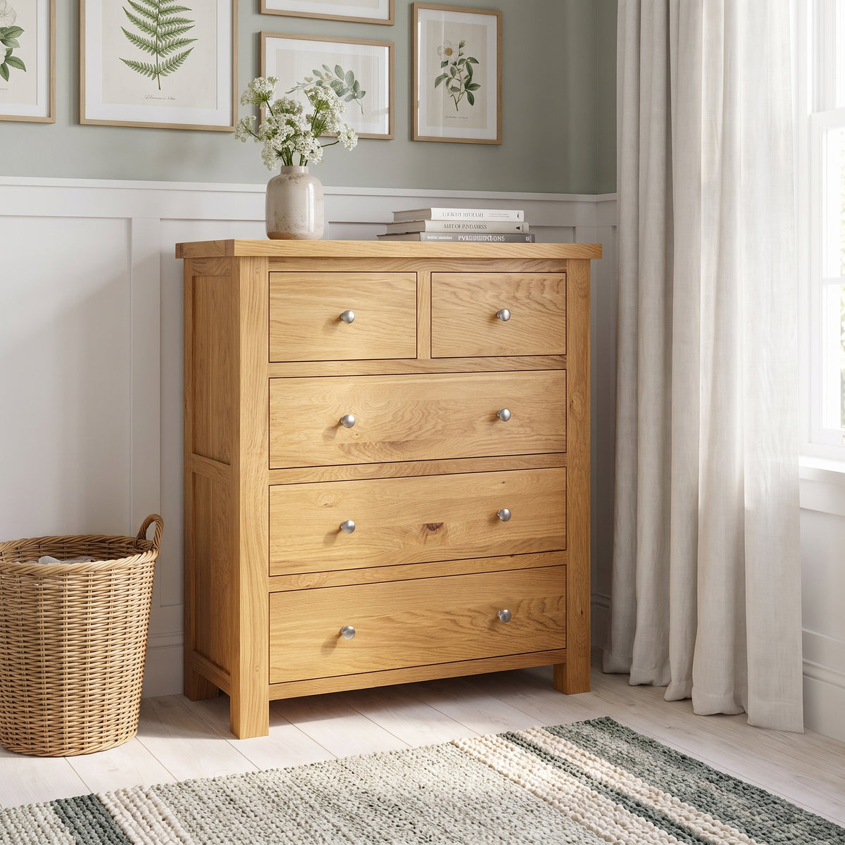 Drayton Oak 3 + 2 Chest