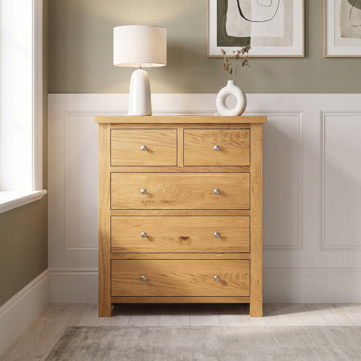 Drayton Oak 3 + 2 Chest