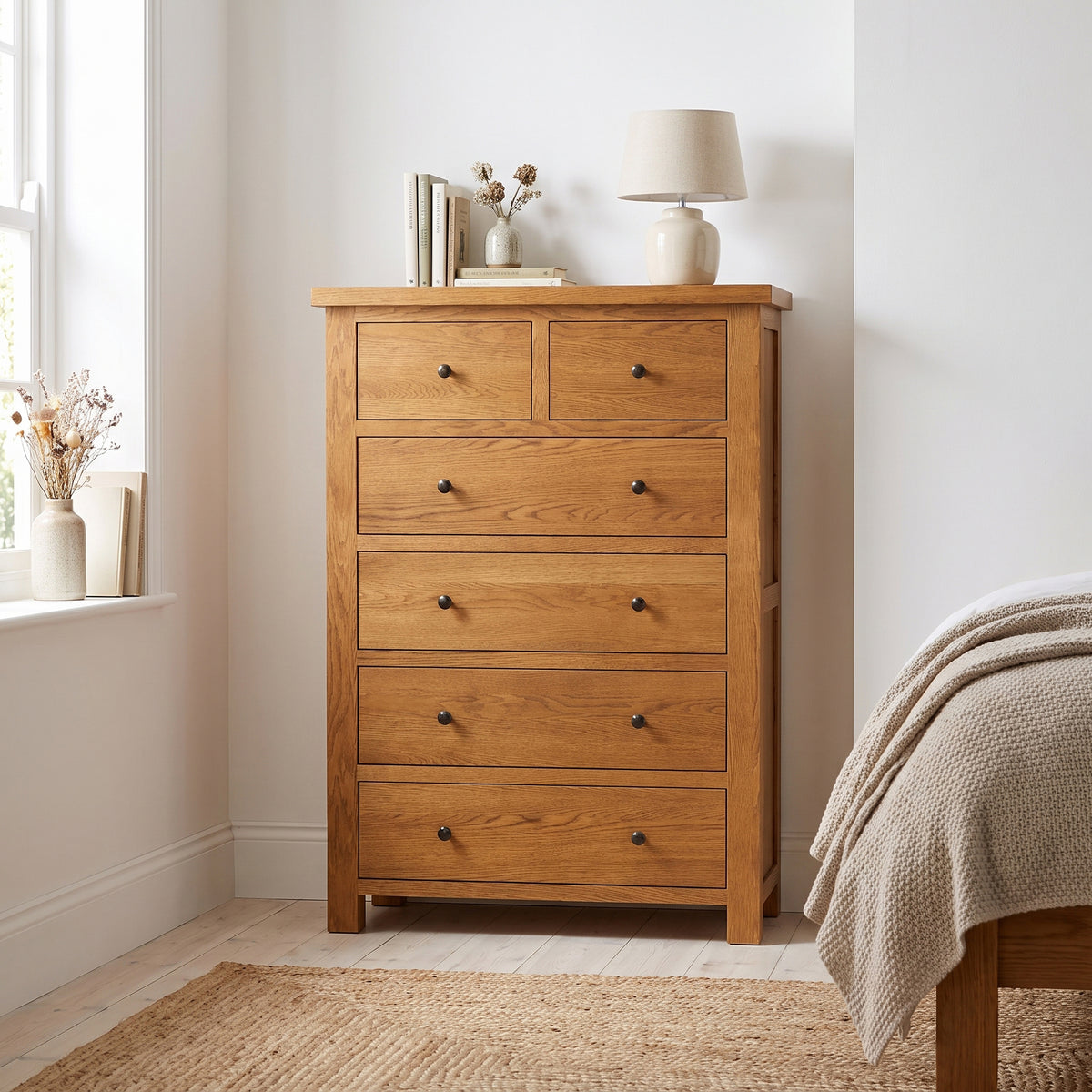 Drayton Rustic 4 + 2 CHEST - Bridgnorth Furniture