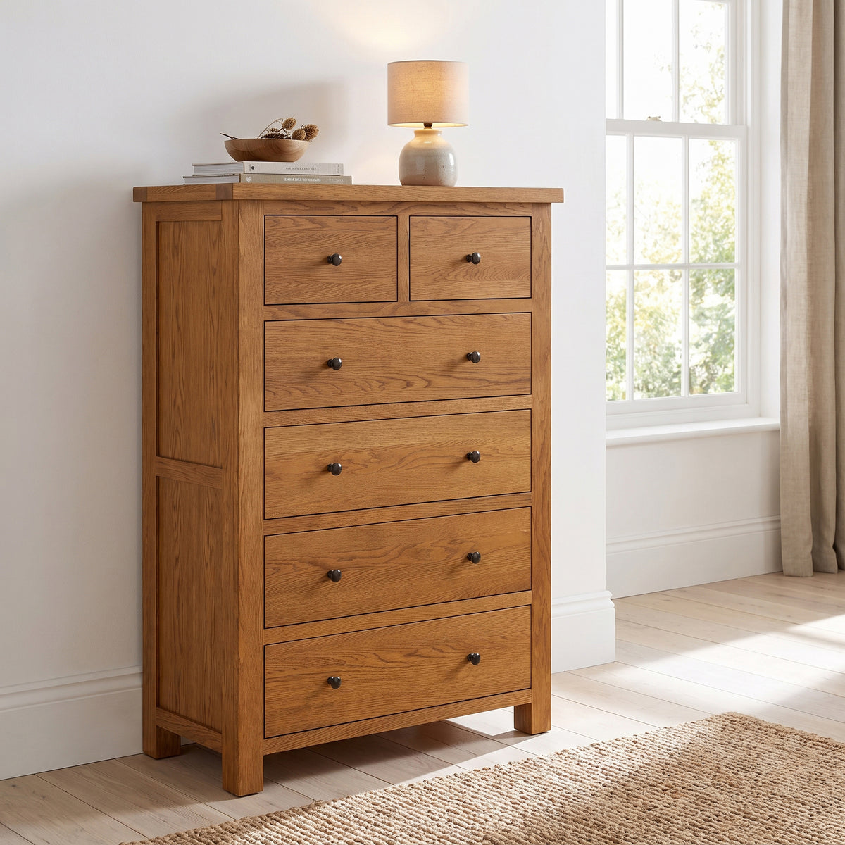 Drayton Rustic 4 + 2 CHEST - Bridgnorth Furniture