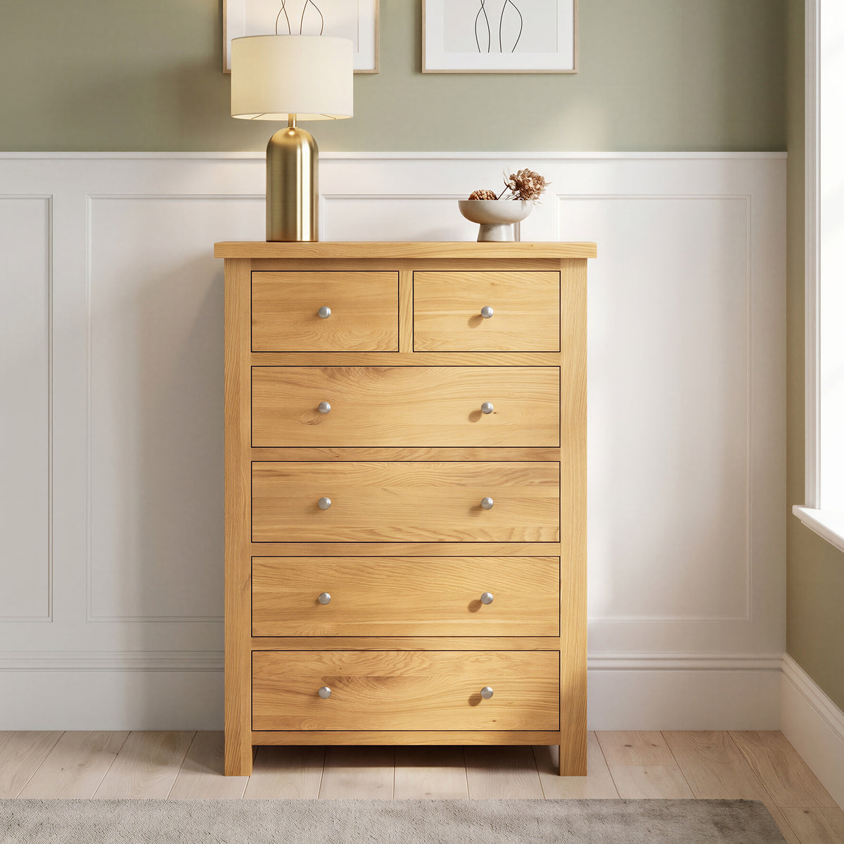 Drayton Oak 4 + 2 chest
