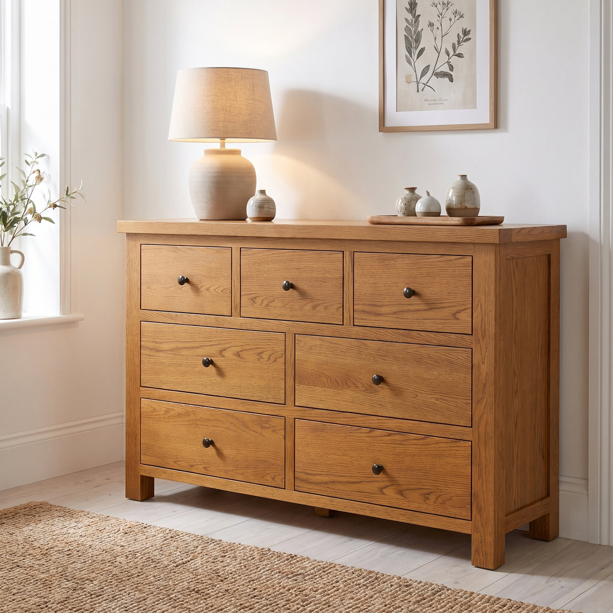 Drayton Rustic 3 Over 4 Chest - Bridgnorth Furniture