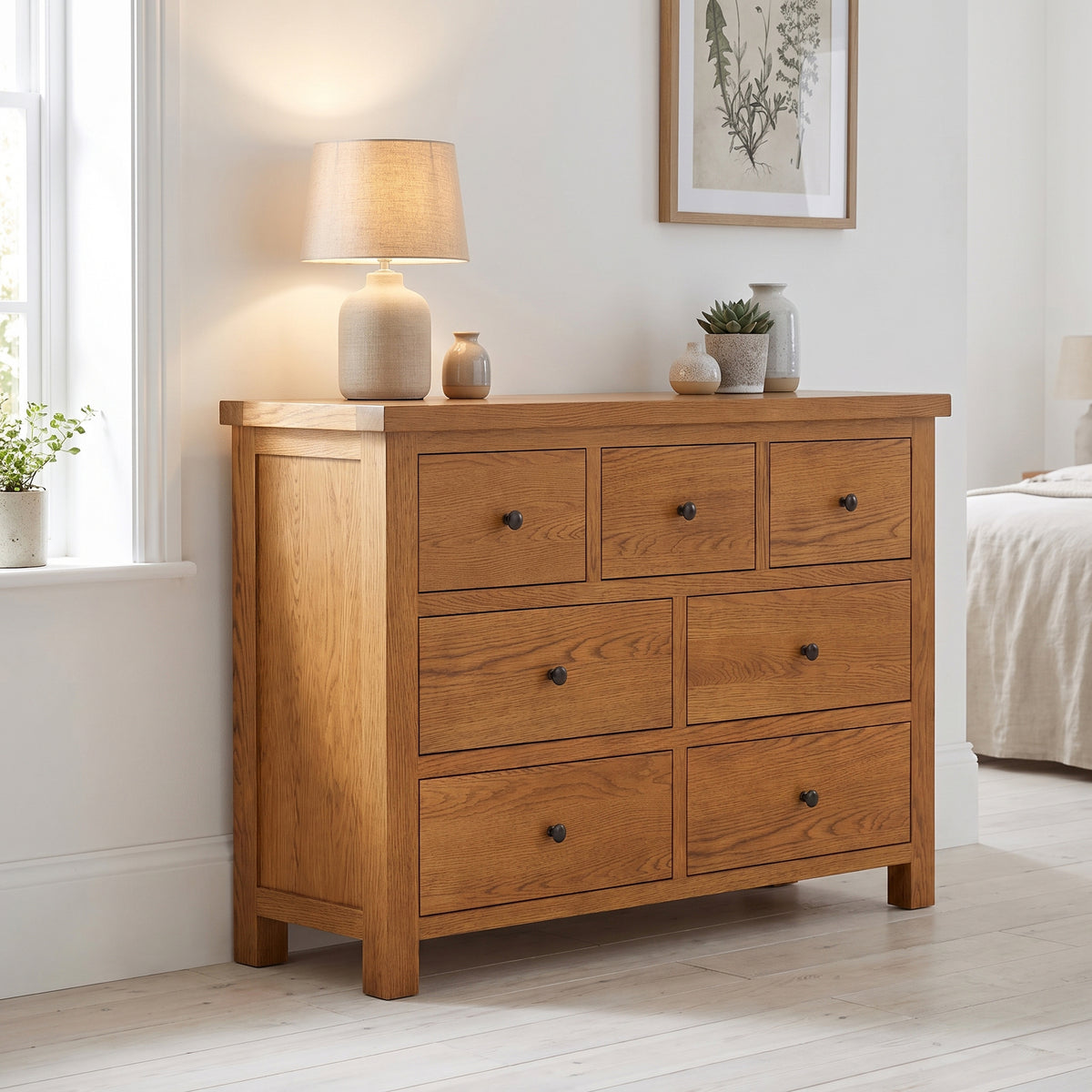 Drayton Rustic 3 Over 4 Chest - Bridgnorth Furniture