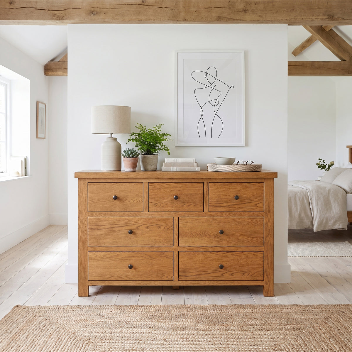 Drayton Rustic 3 Over 4 Chest - Bridgnorth Furniture