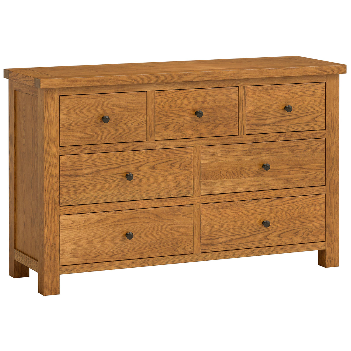 Drayton Rustic 3 Over 4 Chest - Bridgnorth Furniture