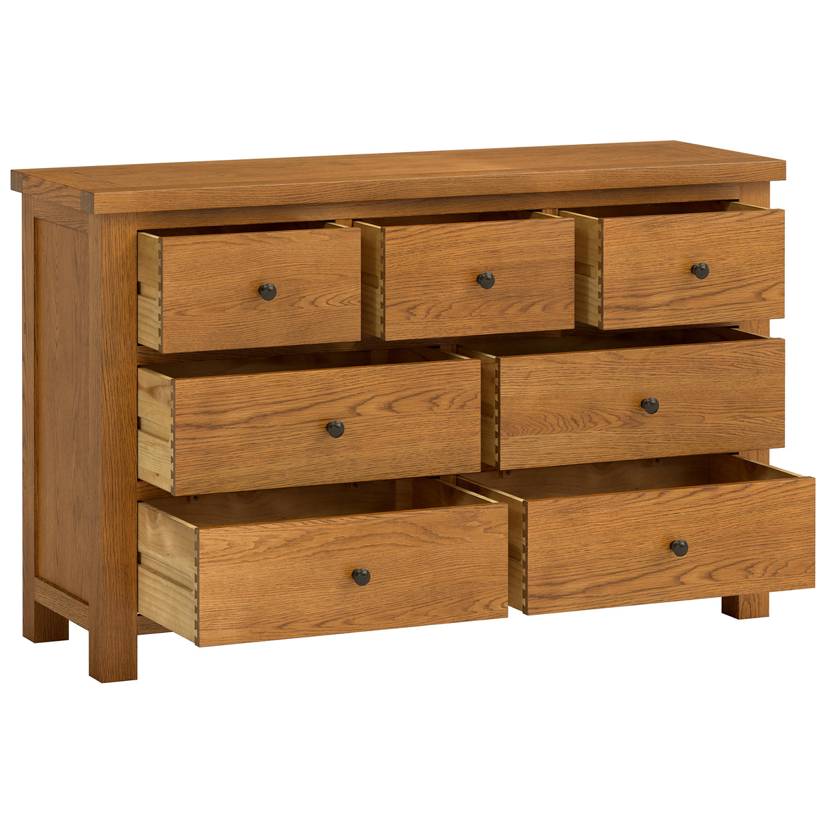 Drayton Rustic 3 Over 4 Chest - Bridgnorth Furniture