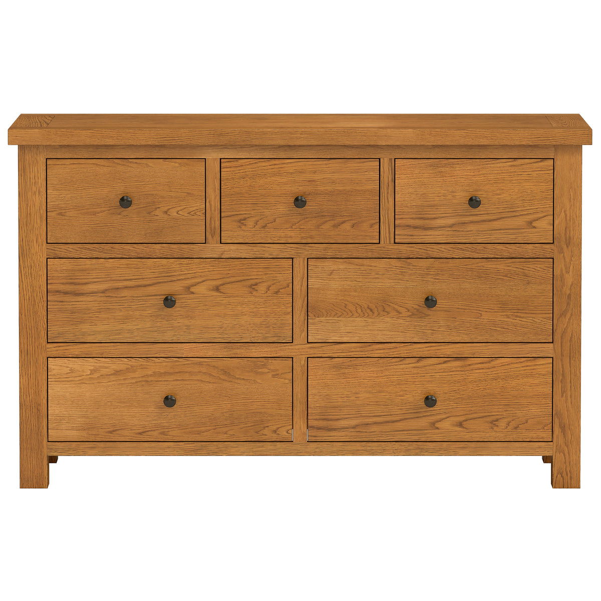 Drayton Rustic 3 Over 4 Chest - Bridgnorth Furniture