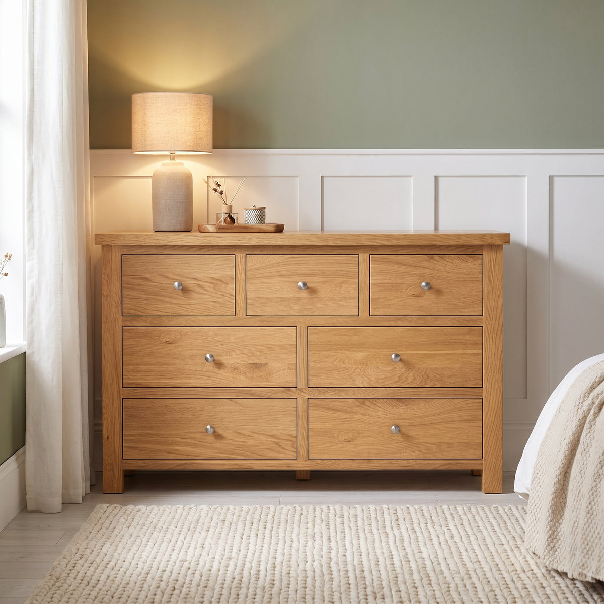 Drayton Oak 3 Over 4 Chest
