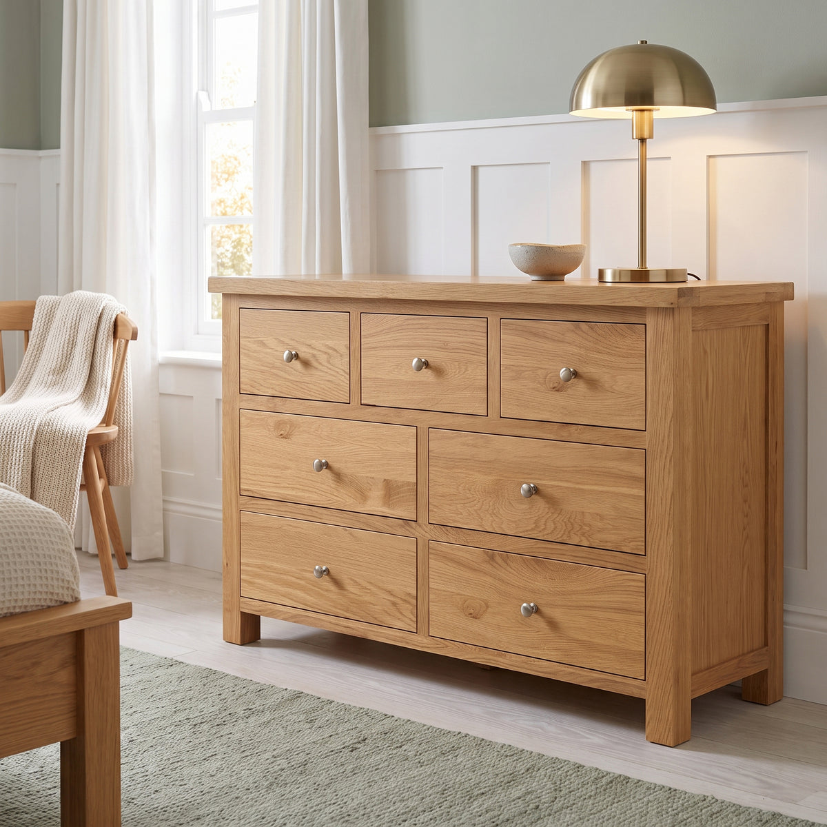 Drayton Oak 3 Over 4 Chest