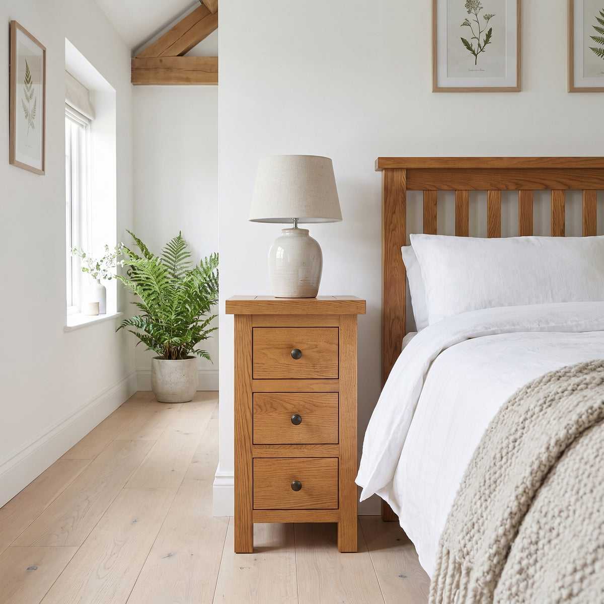 Drayton Rustic Compact Bedside - Bridgnorth Furniture