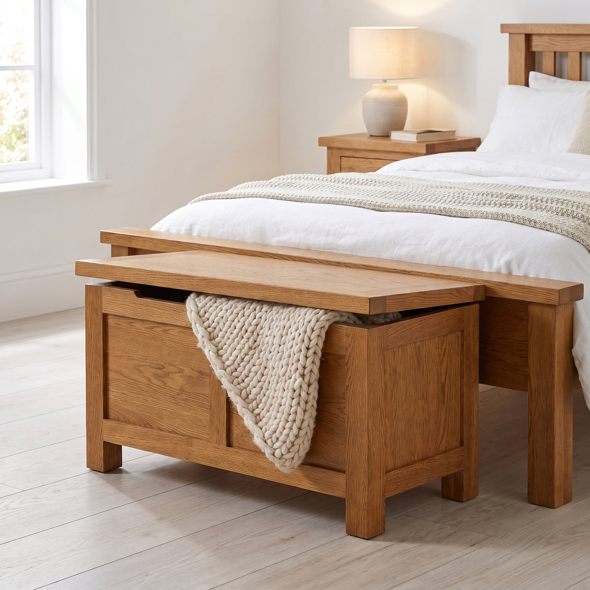 Drayton Rustic Blanket Box - Bridgnorth Furniture