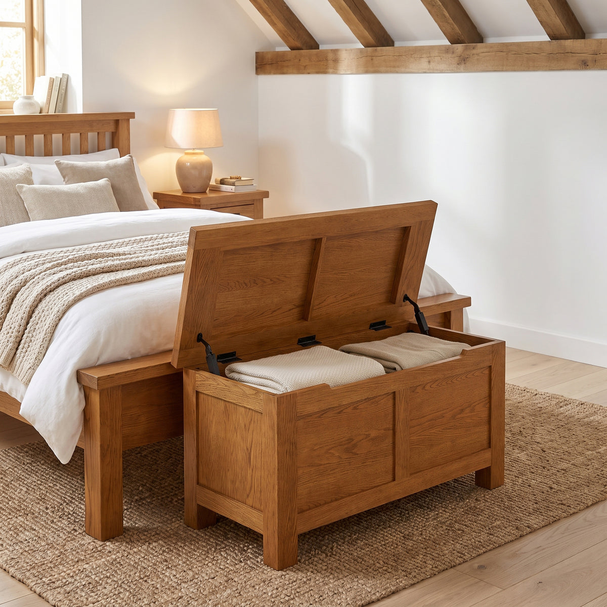 Drayton Rustic Blanket Box - Bridgnorth Furniture