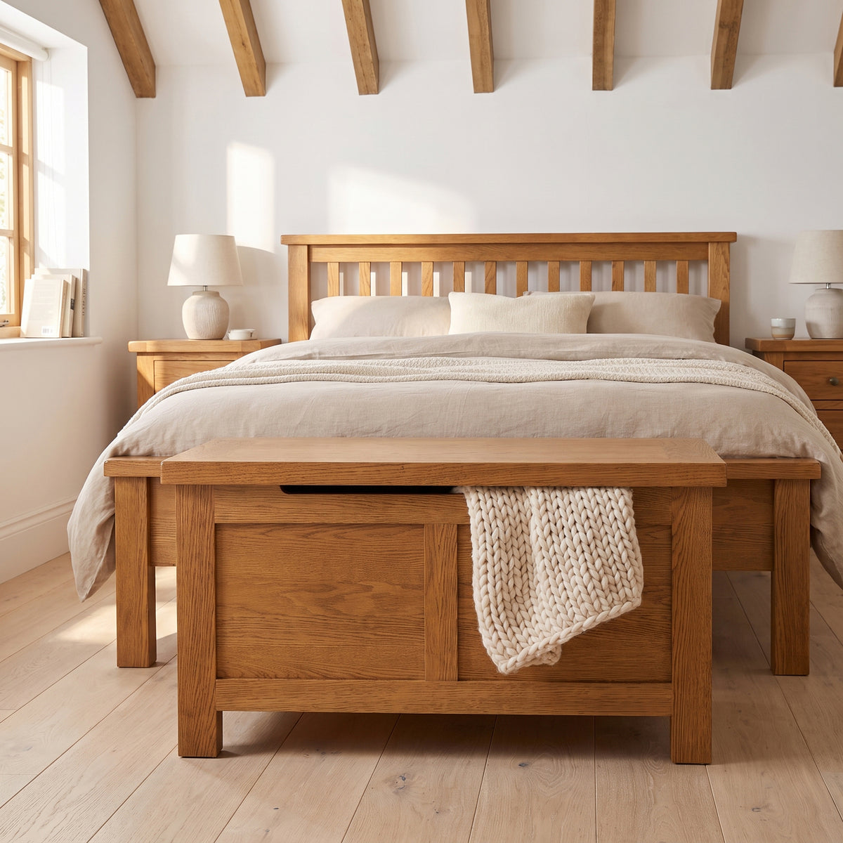 Drayton Rustic Blanket Box - Bridgnorth Furniture
