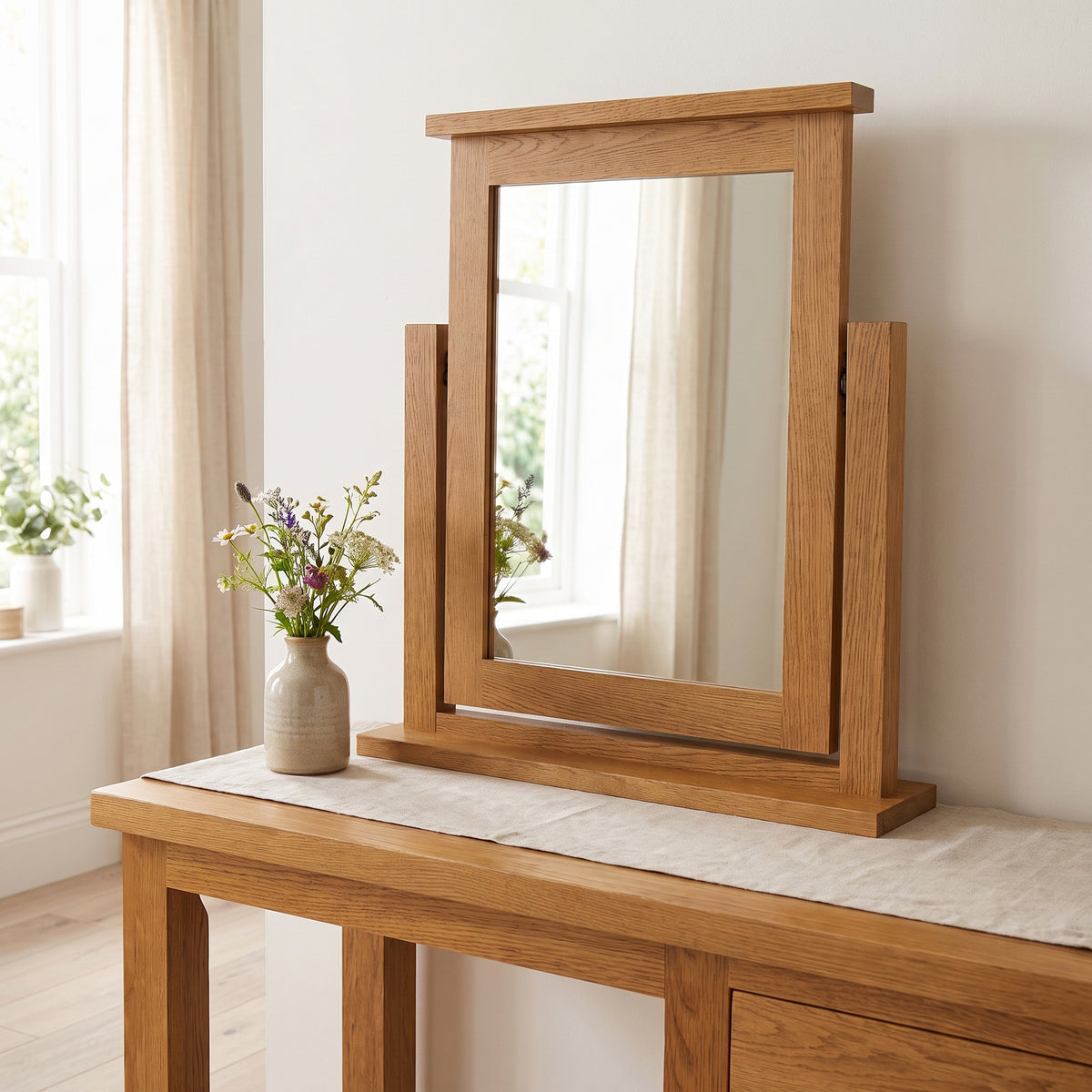 Drayton Rustic Dressing Table Mirror - Bridgnorth Furniture