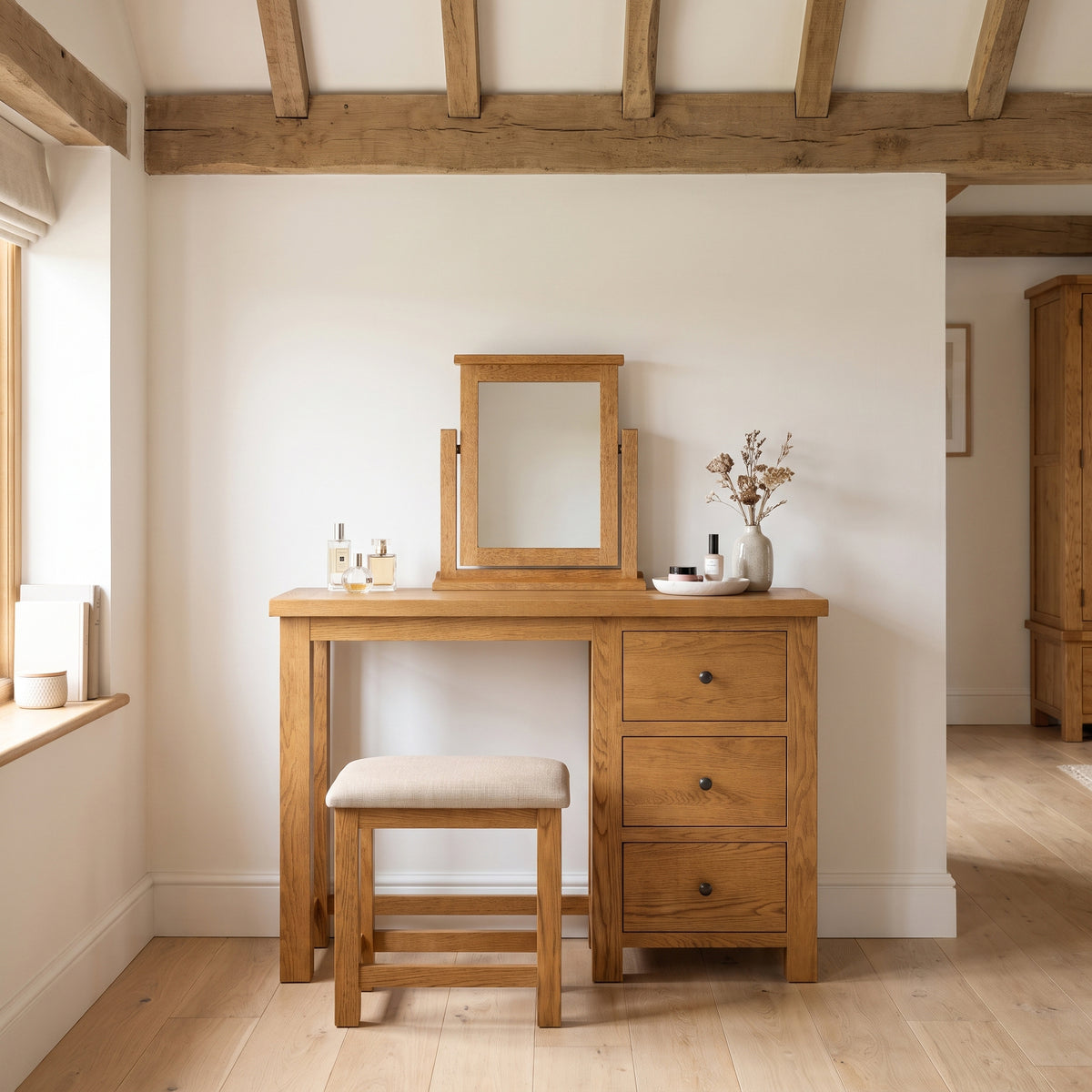 Drayton Rustic Dressing Table Mirror - Bridgnorth Furniture