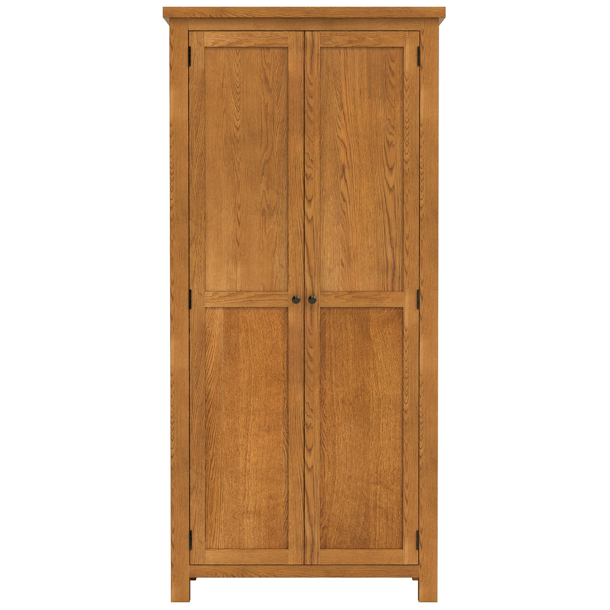 Drayton Rustic Oak All Hanging Double Wardrobe - Bridgnorth Furniture