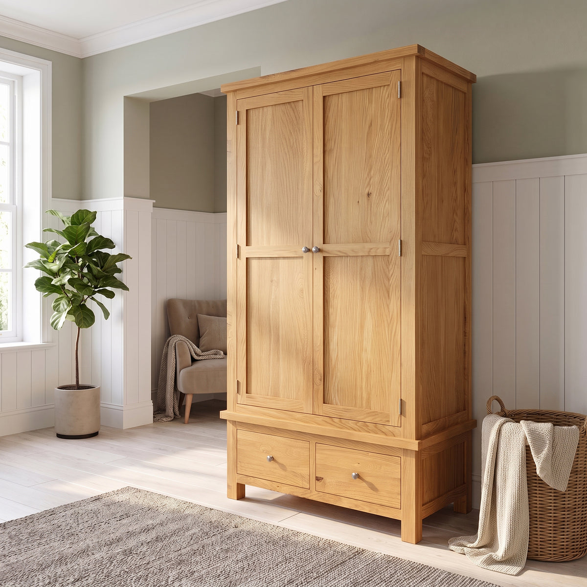 Drayton Double Wardrobe With Drawers