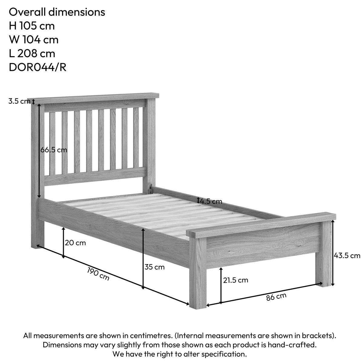 Drayton Oak Bed