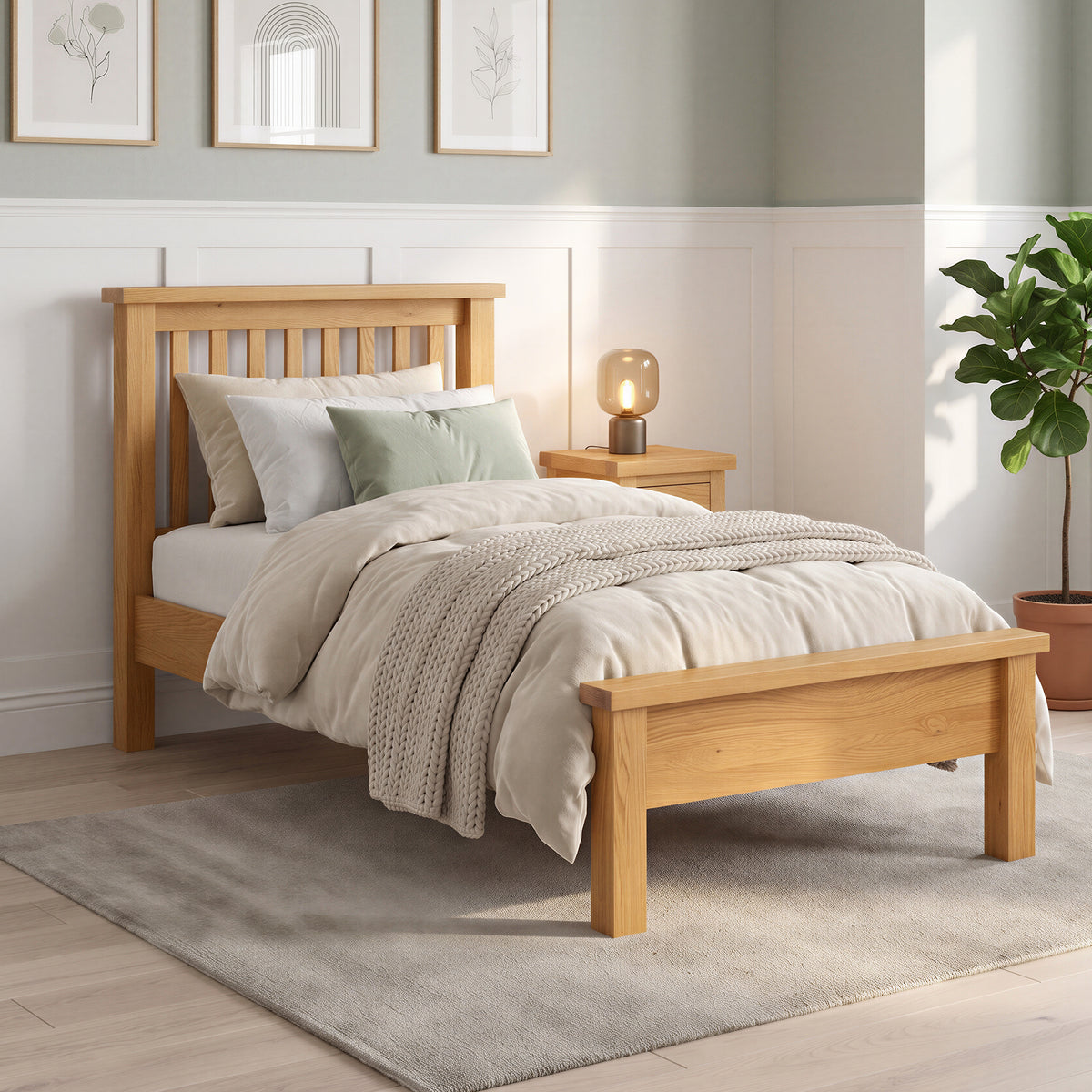 Drayton Oak Bed