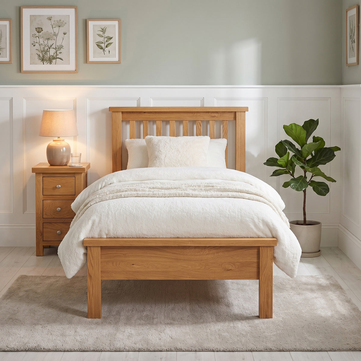 Drayton Oak Bed