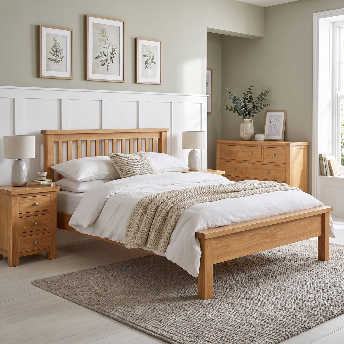 Drayton Oak Bed