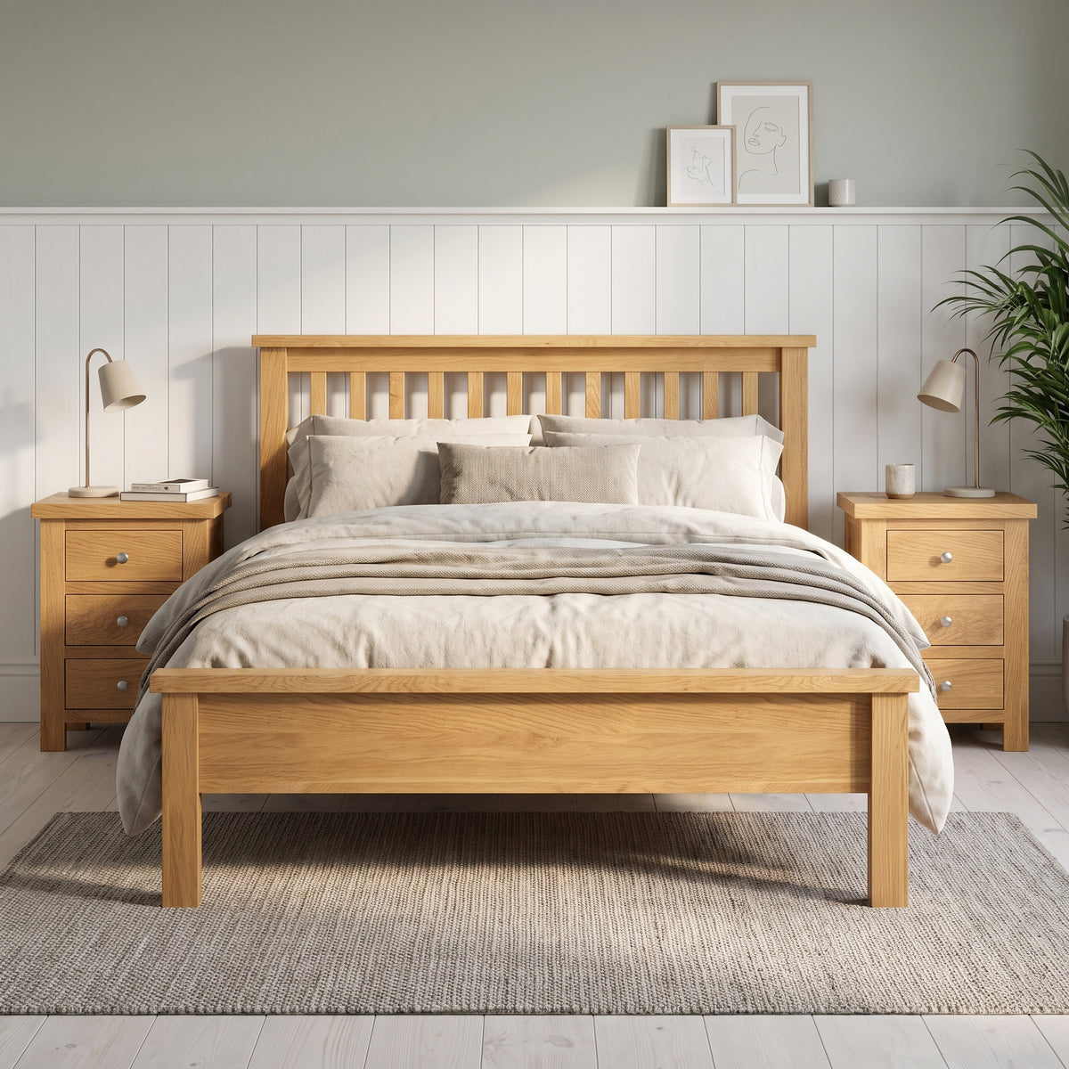 Drayton Oak Bed