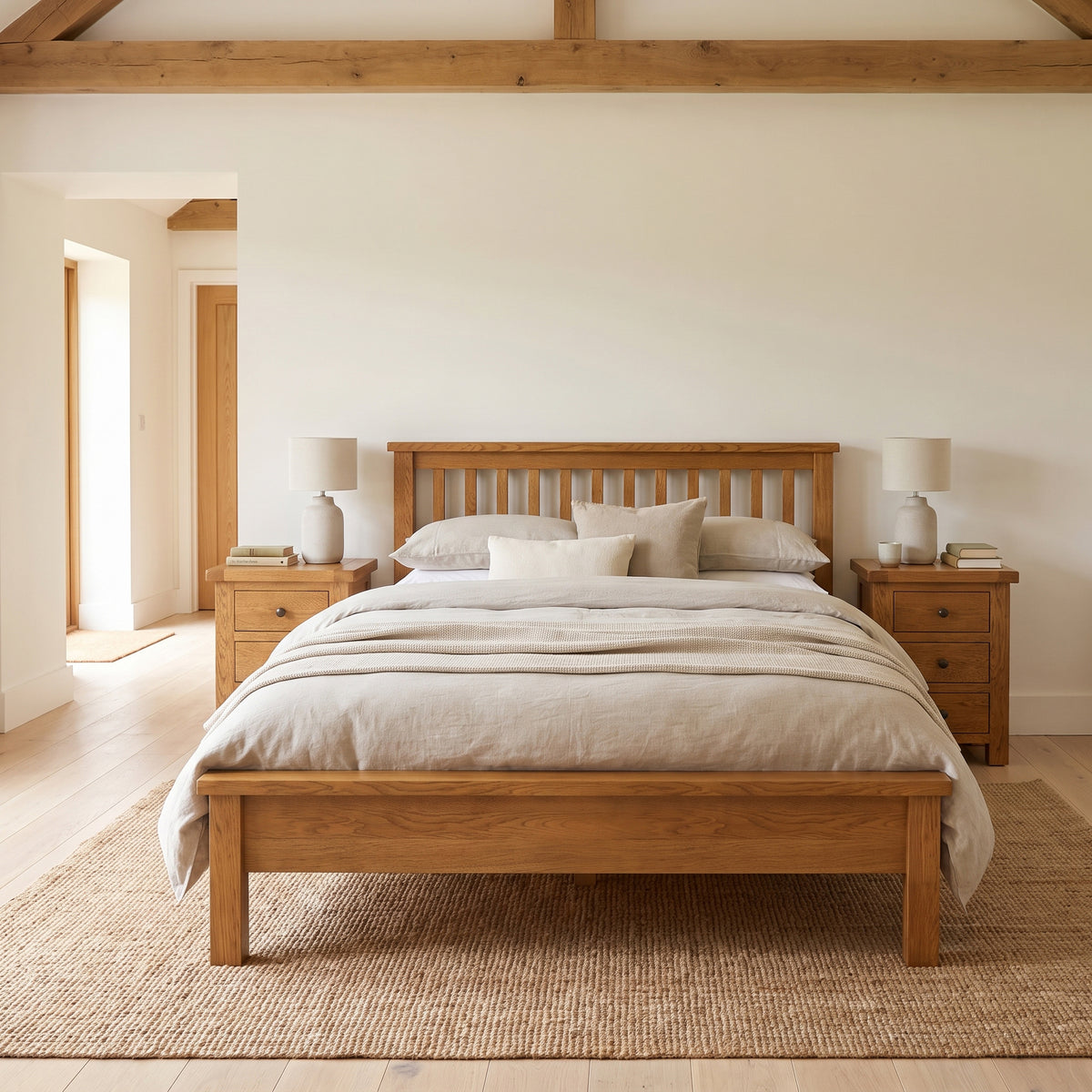 Drayton Rustic Oak Bed - Bridgnorth Furniture