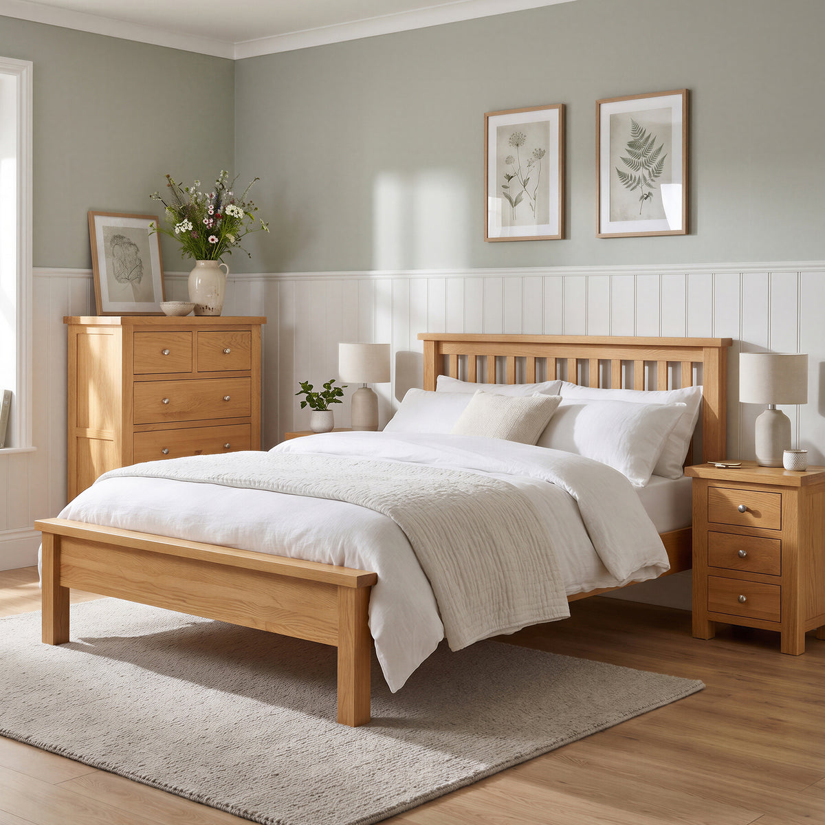 Drayton Oak Bed