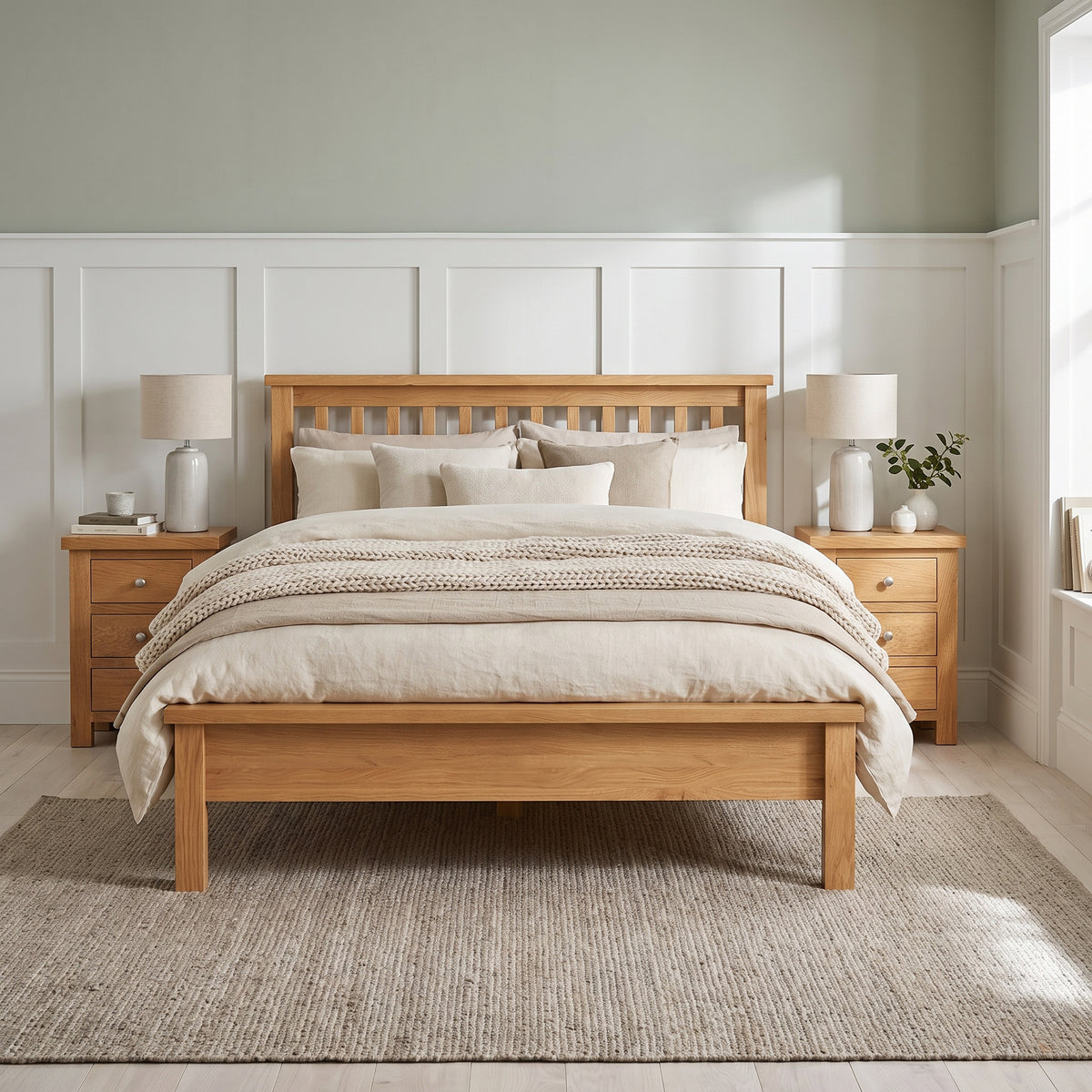 Drayton Oak Bed
