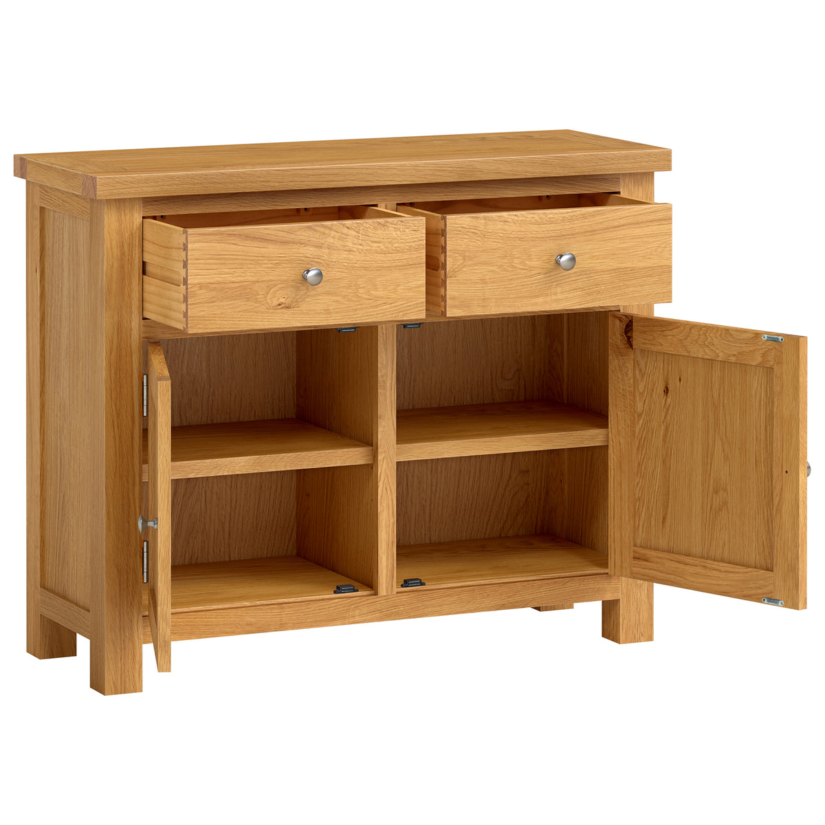 Drayton Oak 2 Door 2 Drawer Sideboard - Bridgnorth Furniture