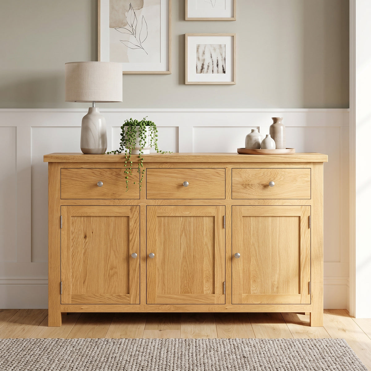 Drayton 3 Door 3 Drawer Large Sideboard - Bridgnorth Furniture