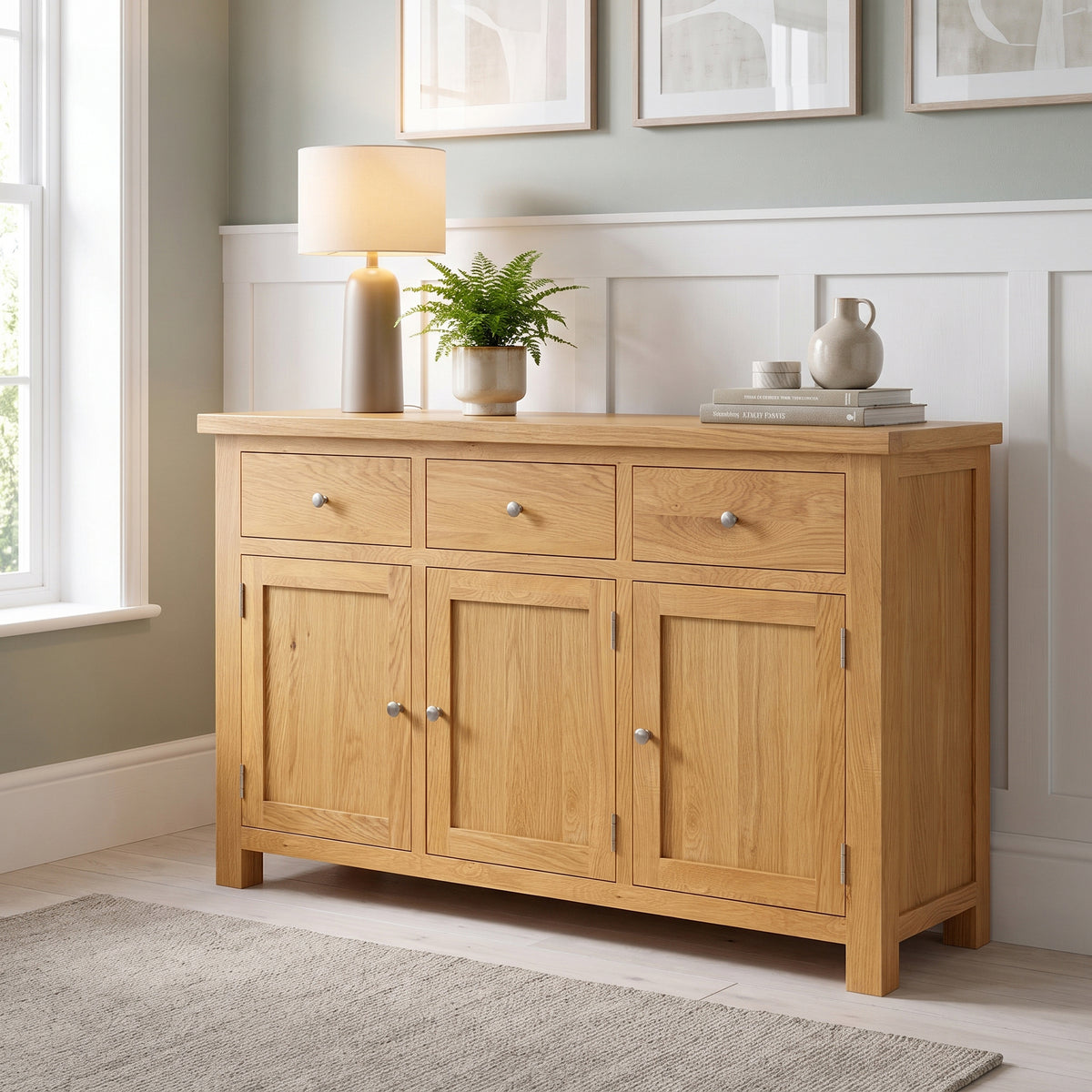 Drayton 3 Door 3 Drawer Large Sideboard - Bridgnorth Furniture