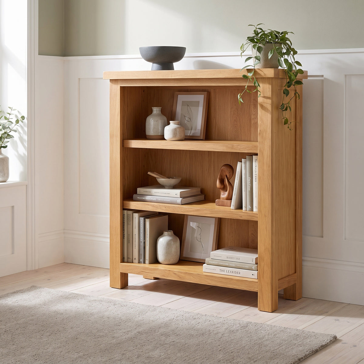 Drayton Oak 3' Bookcase - Bridgnorth Furniture
