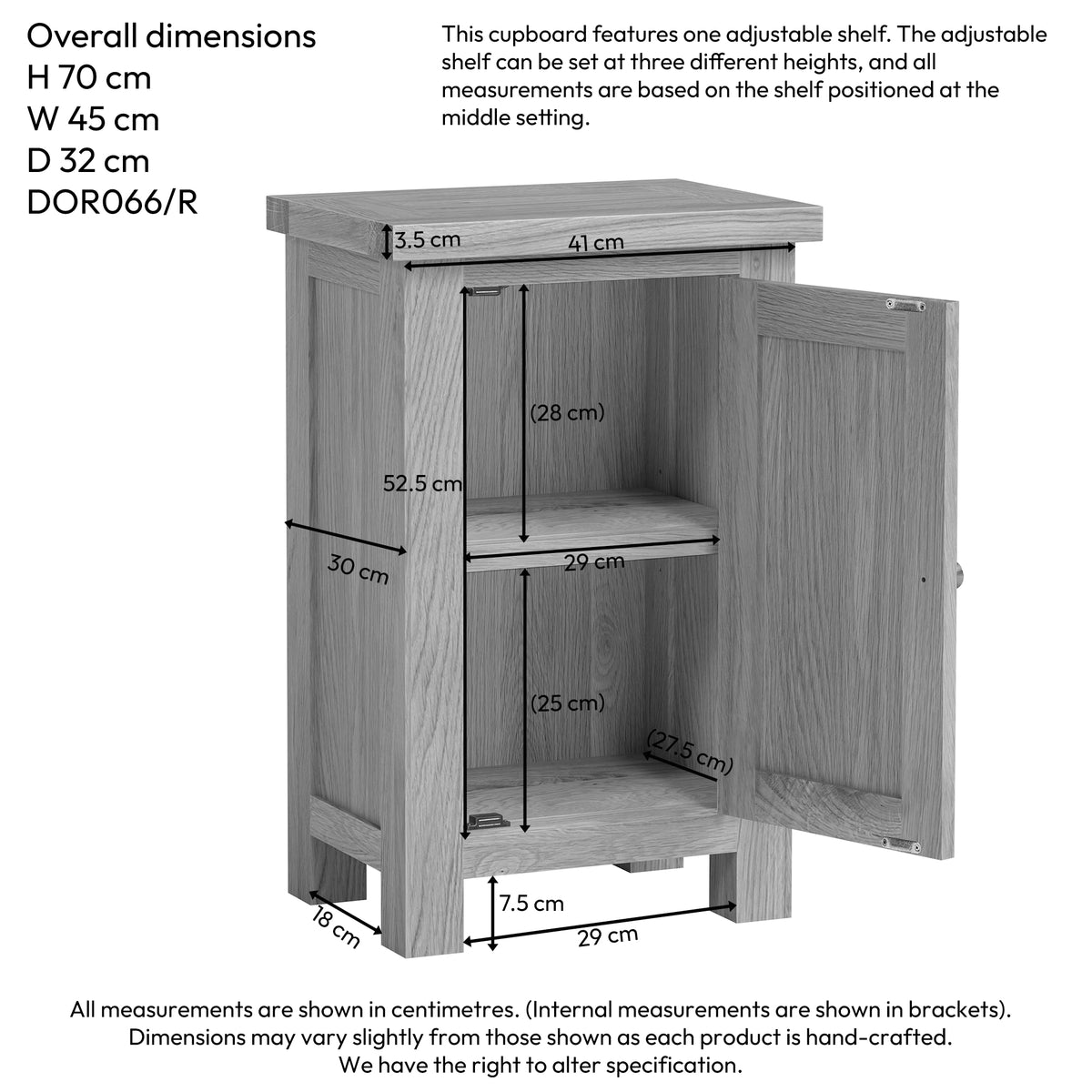 Drayton Oak Small Cabinet - Bridgnorth Furniture