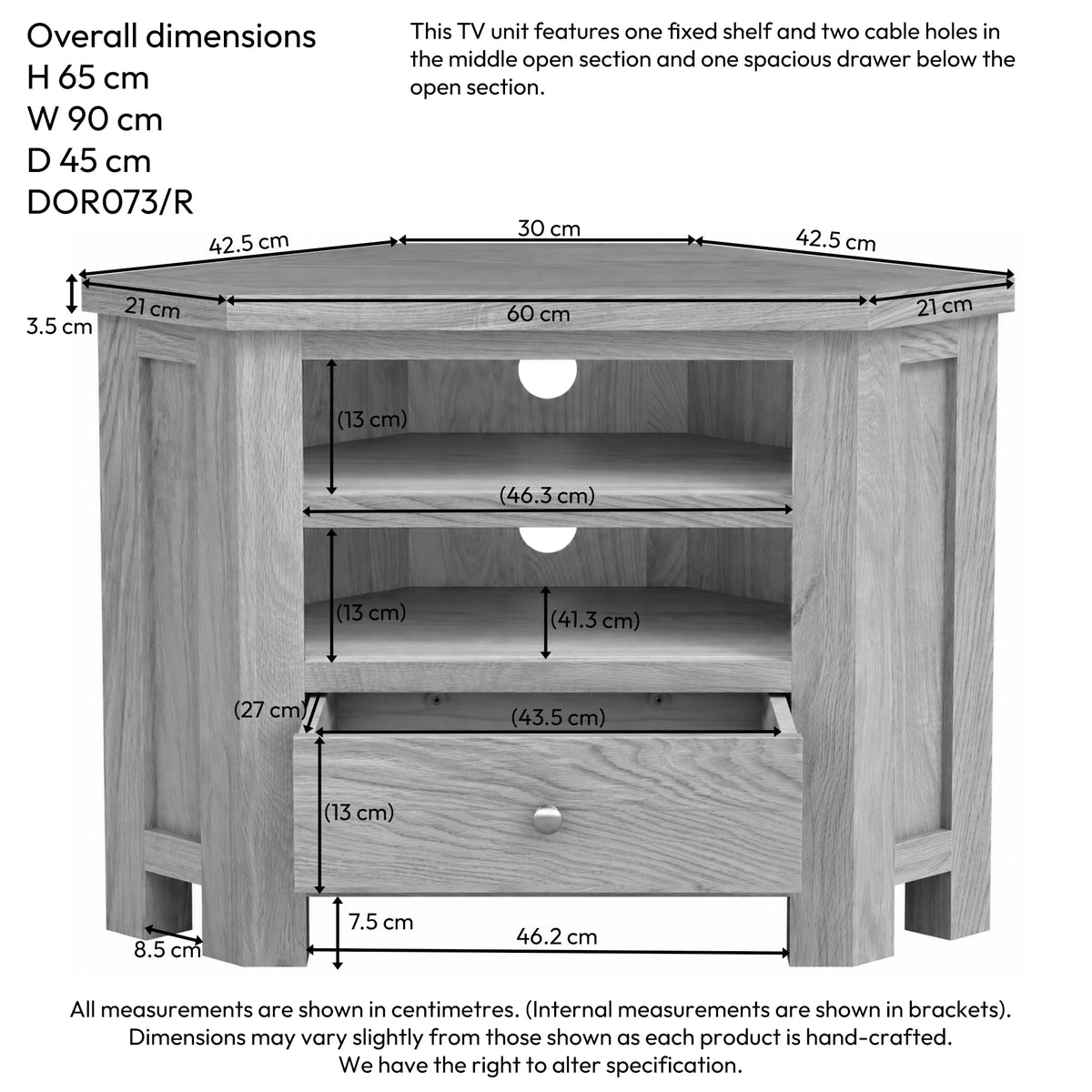 Drayton Corner TV Unit - Bridgnorth Furniture
