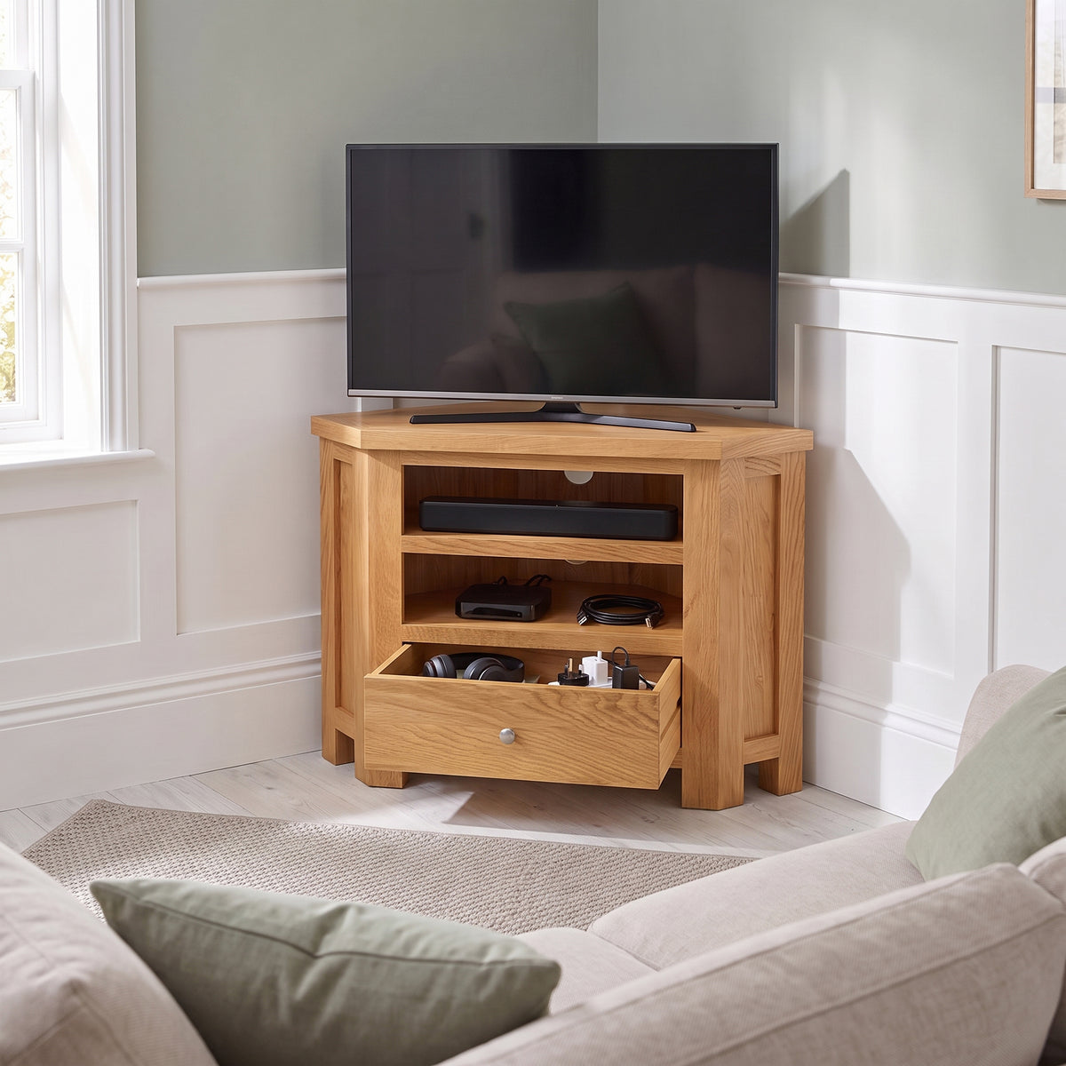 Drayton Corner TV Unit - Bridgnorth Furniture