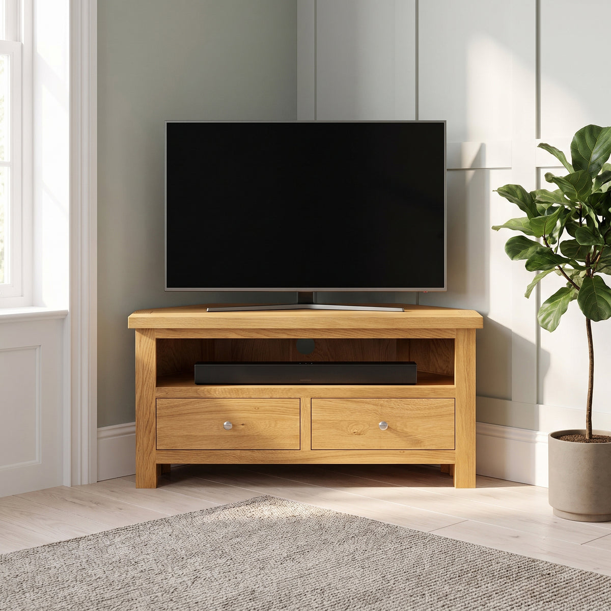 Drayton Large Corner TV Unit - Bridgnorth Furniture