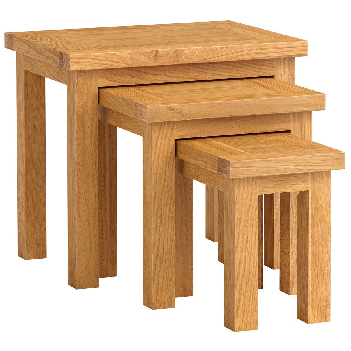 Drayton Oak Nest Of Tabes - Bridgnorth Furniture